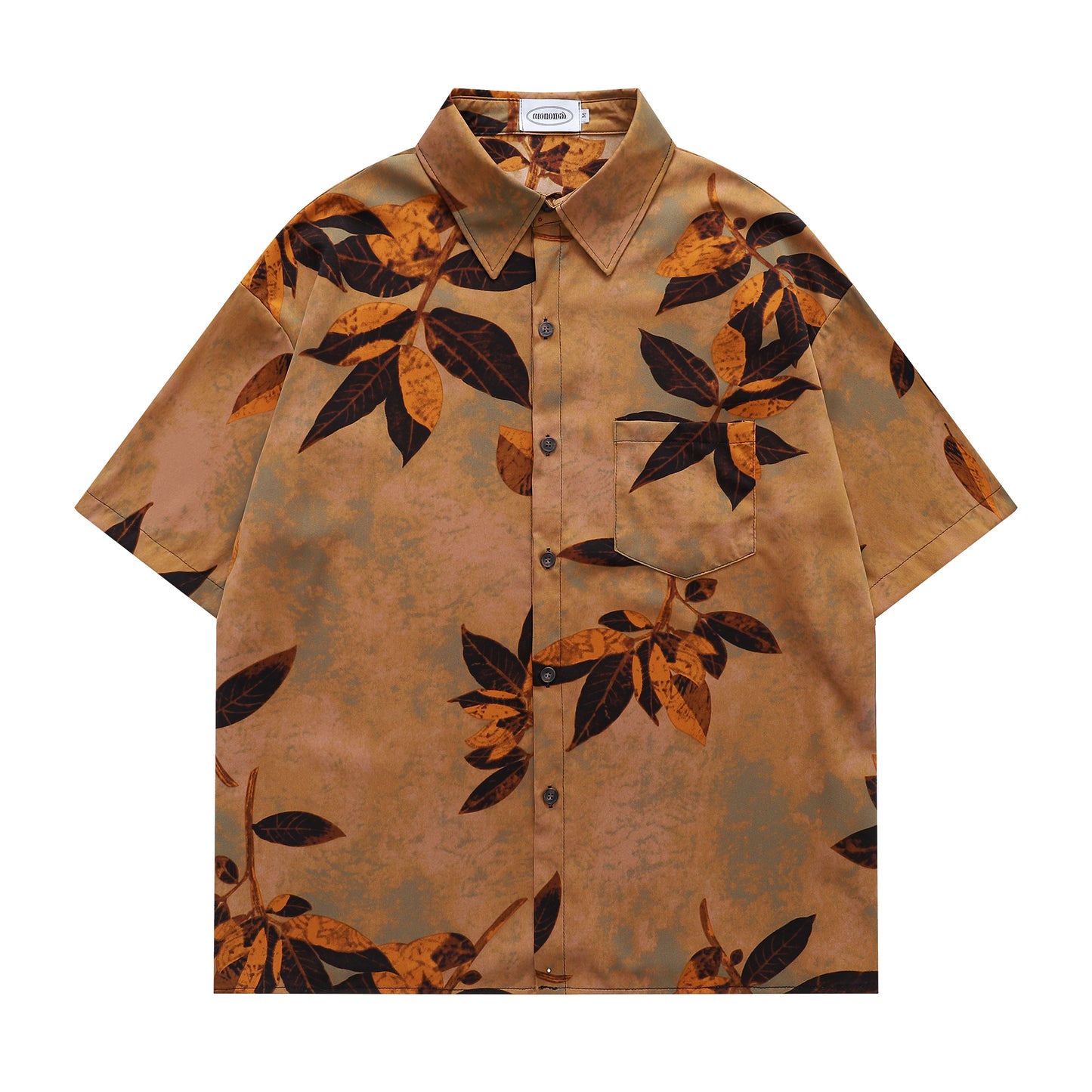 Floral Print Shirt-7096#