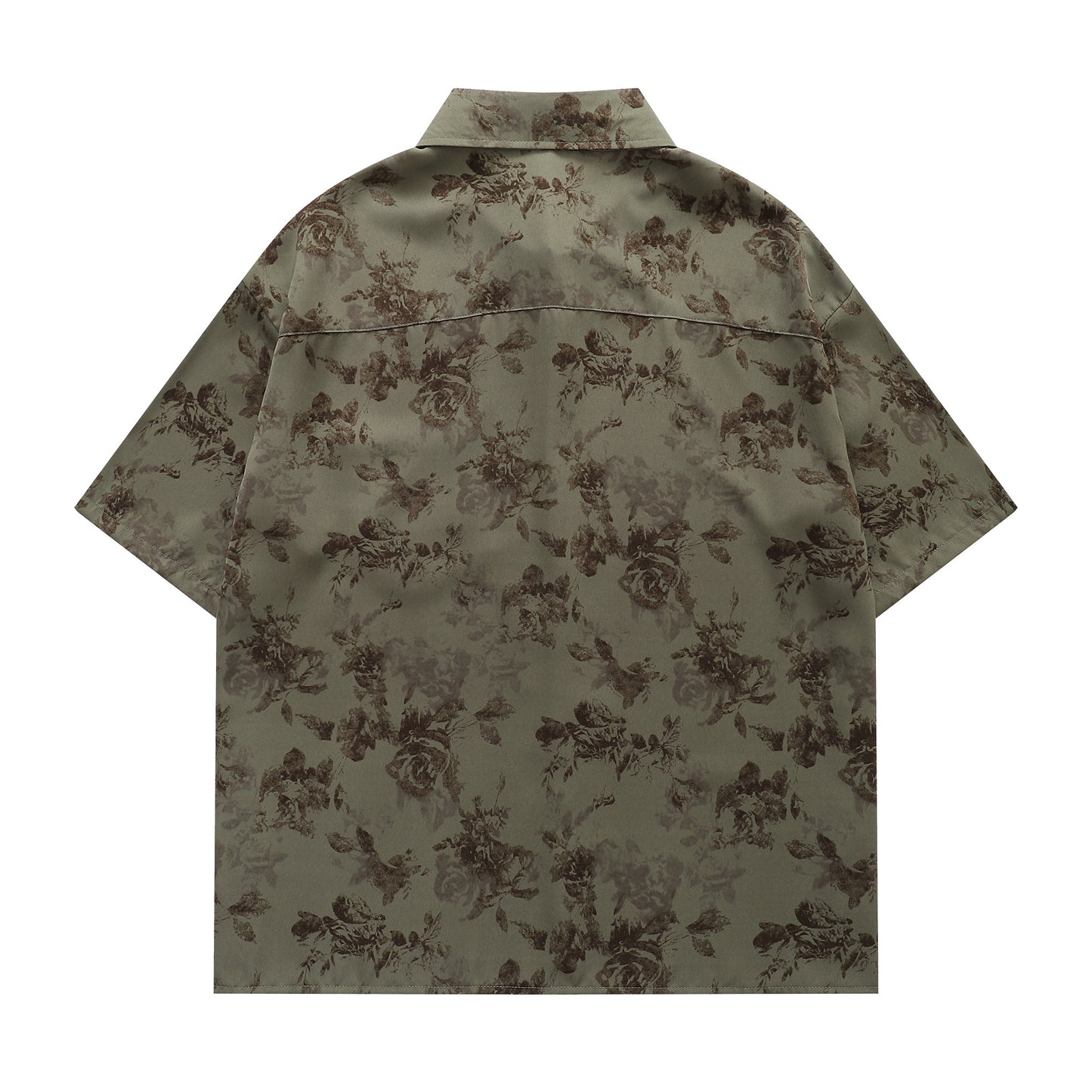 Floral Print Shirt-7092#