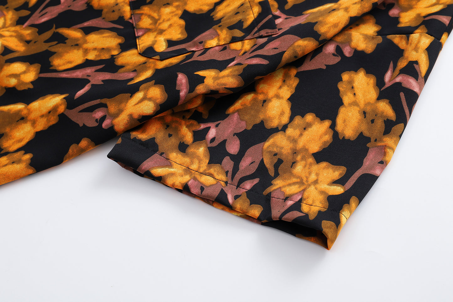 Floral Print Shirt-7071#