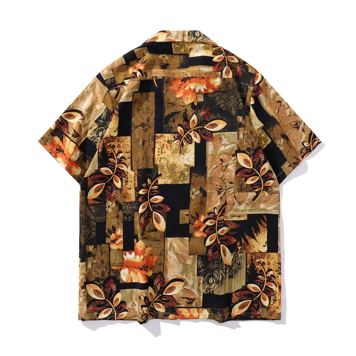 Floral Print Aloha Shirt-77129#