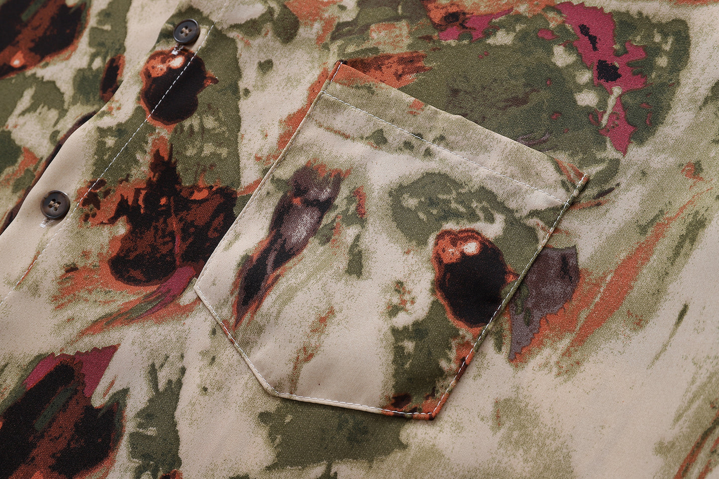 Floral Print Shirt-7095#