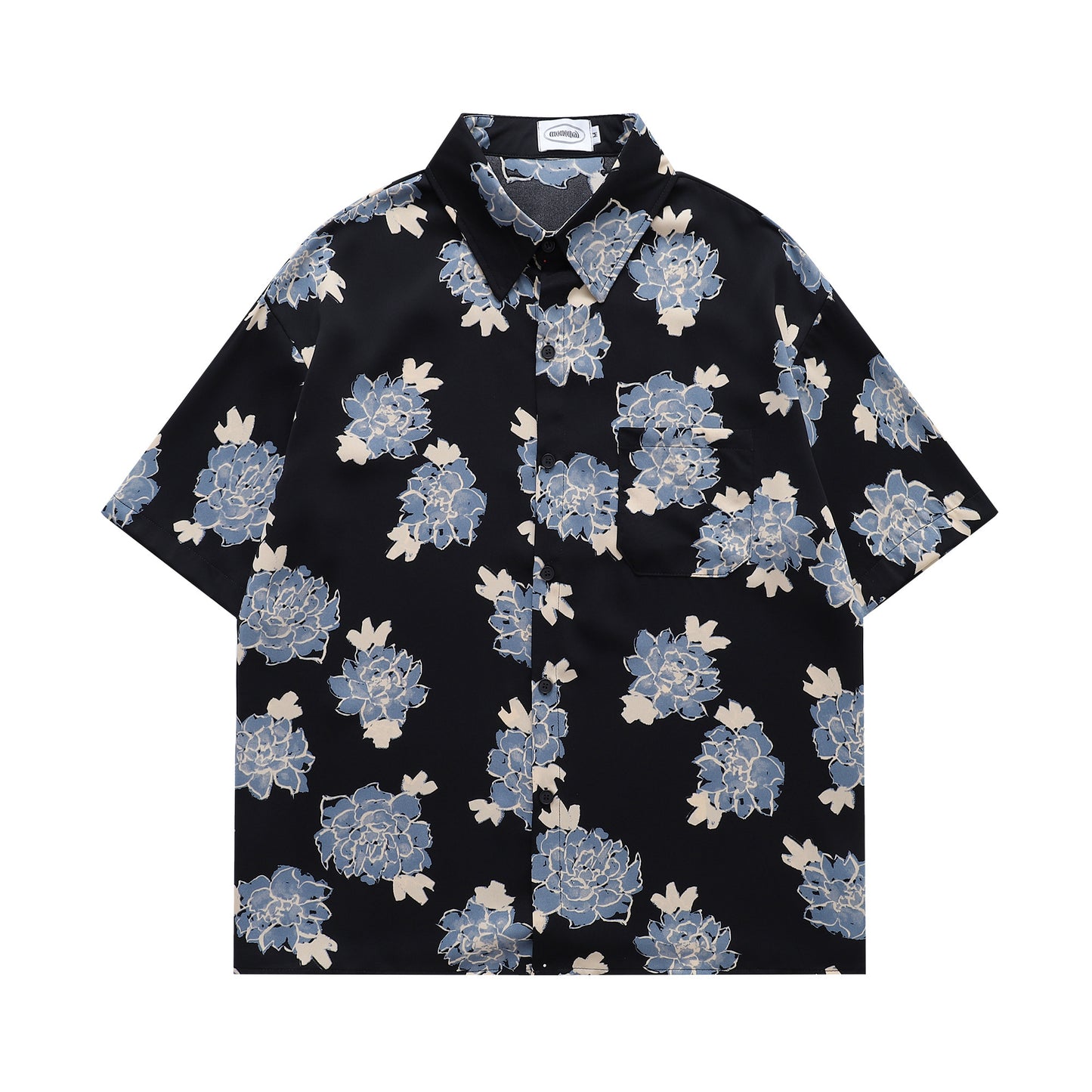 Floral Print Shirt-7068#