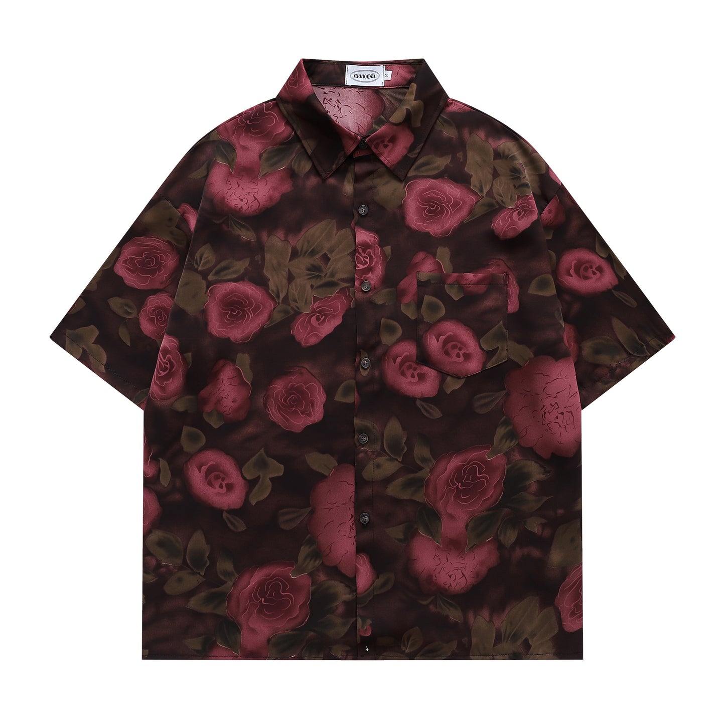 Floral Print Shirt-7082#