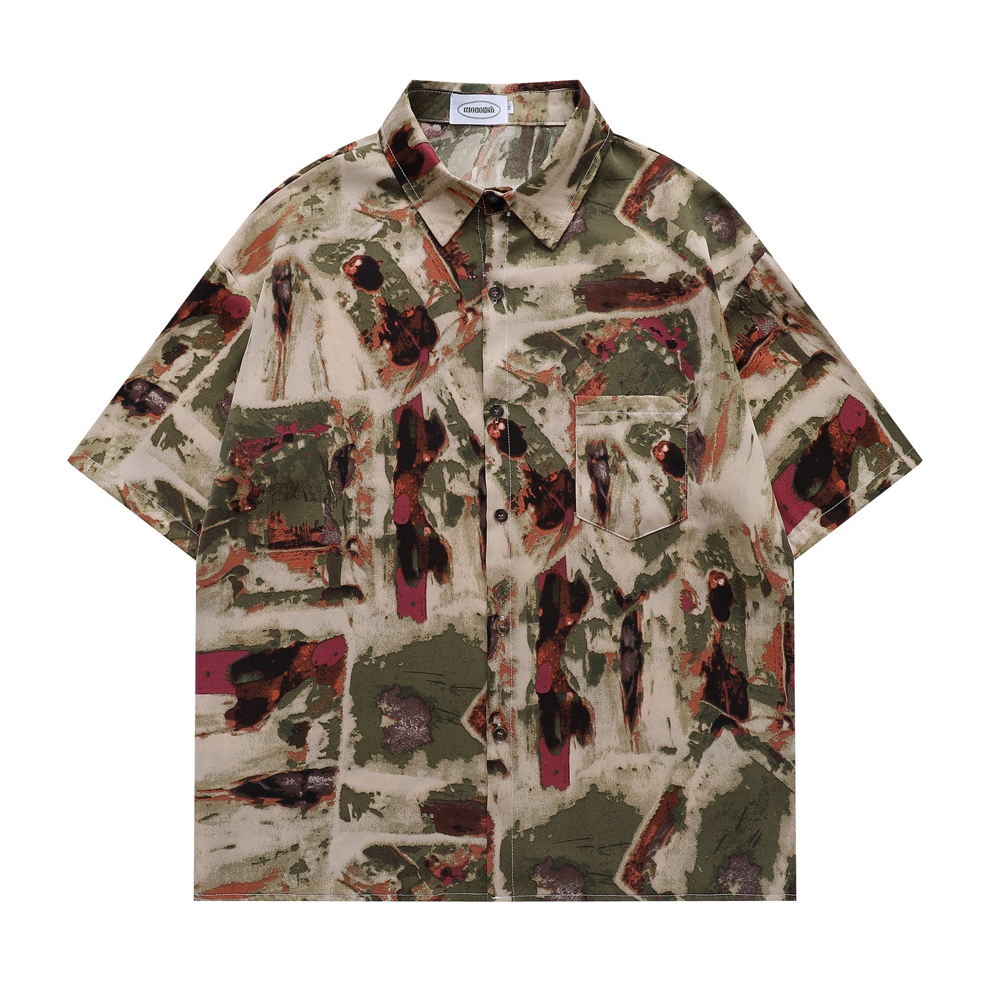 Floral Print Shirt-7095#
