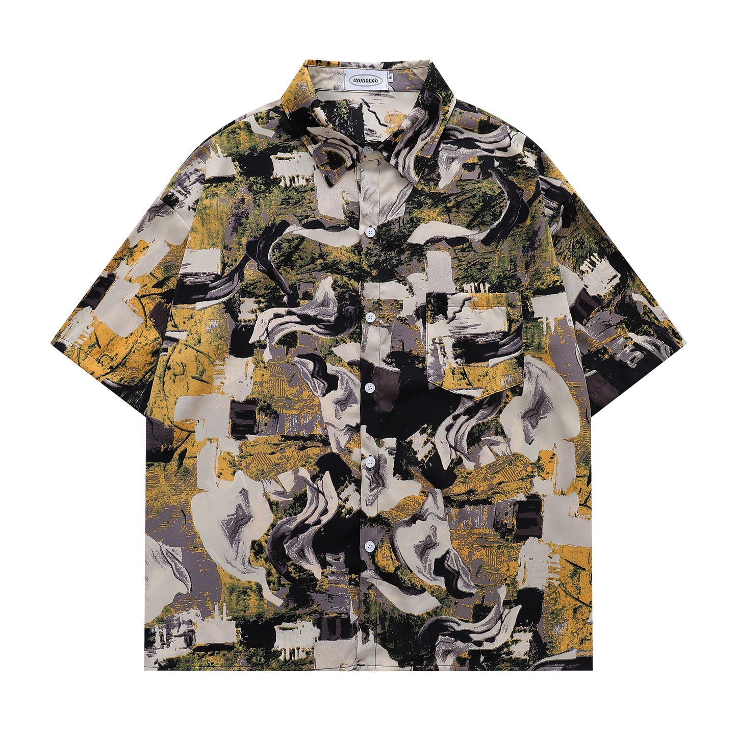 Floral Print Shirt-7080#