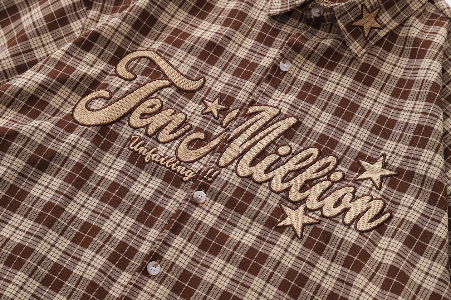 Chequered shirt-9983#