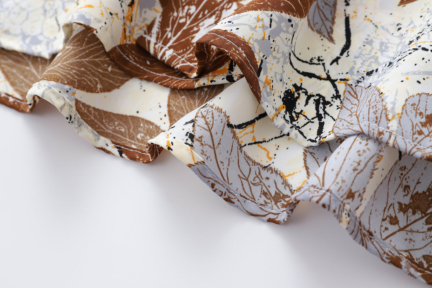 Floral Print Shirt-7072#