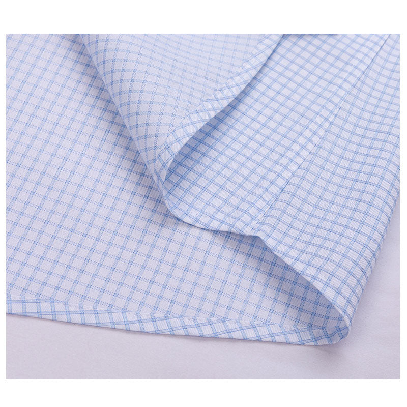 200s Silk-Cotton Non-Iron Long Sleeve Check Shirt