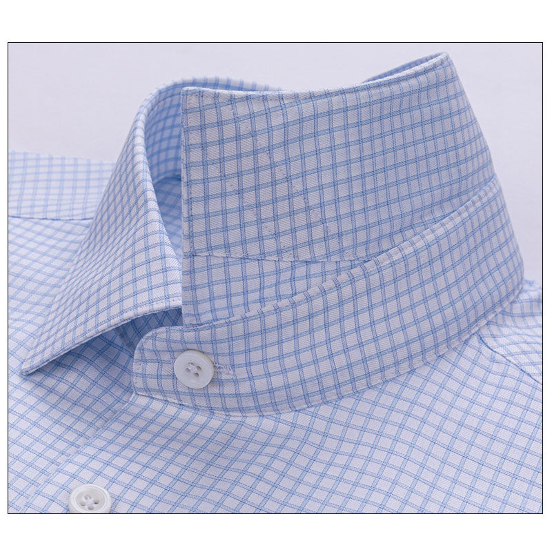 200s Silk-Cotton Non-Iron Long Sleeve Check Shirt