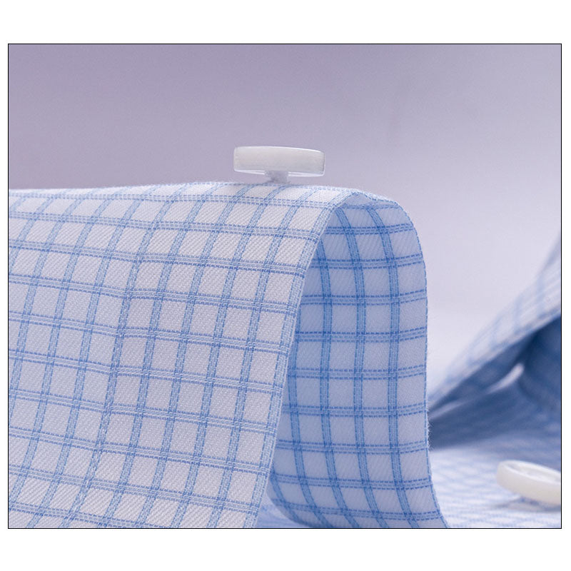 200s Silk-Cotton Non-Iron Long Sleeve Check Shirt