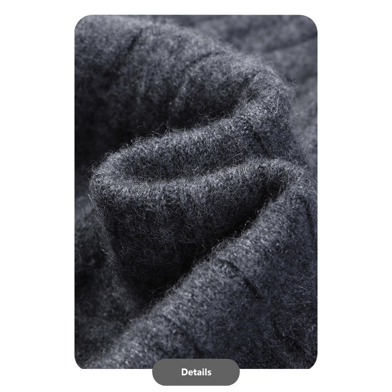 Goat Cashmere Half-Zip Knit Sweater