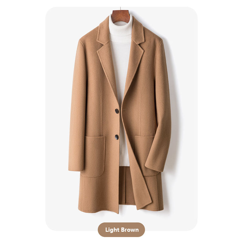 Single-Breasted Wool Coat
