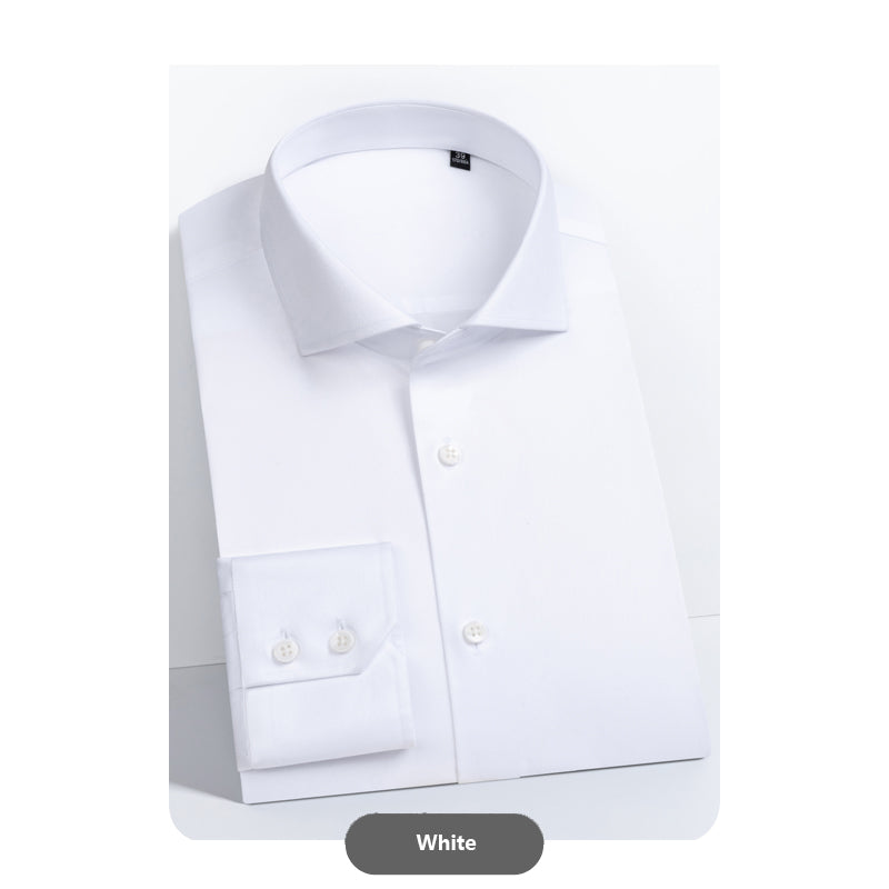 White Cotton Windsor Collar Shirt