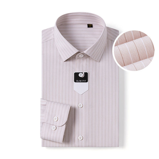 200s Cotton Non-Iron Pinstripe Long-Sleeve Shirt