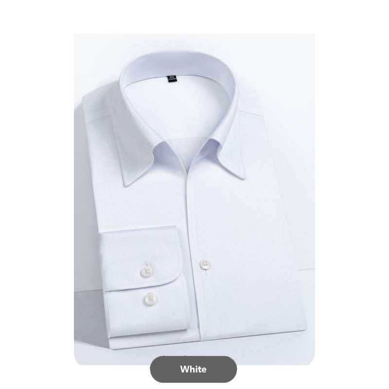 White Cotton One-Piece Collar Shirt