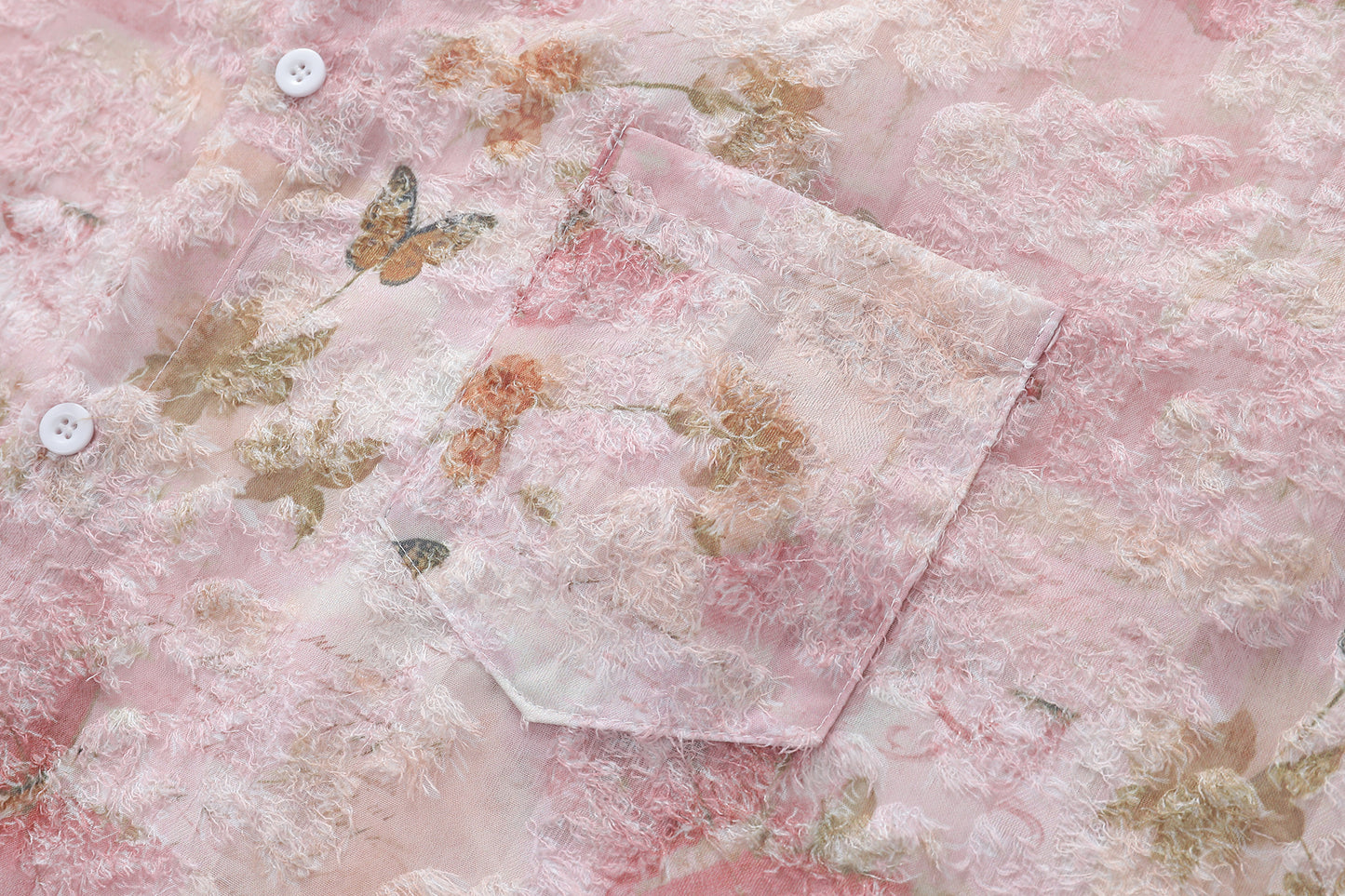 Floral Print Tasselled Shirt