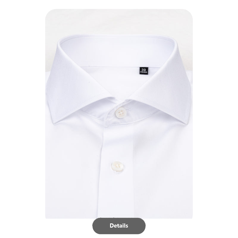 White Cotton Windsor Collar Shirt