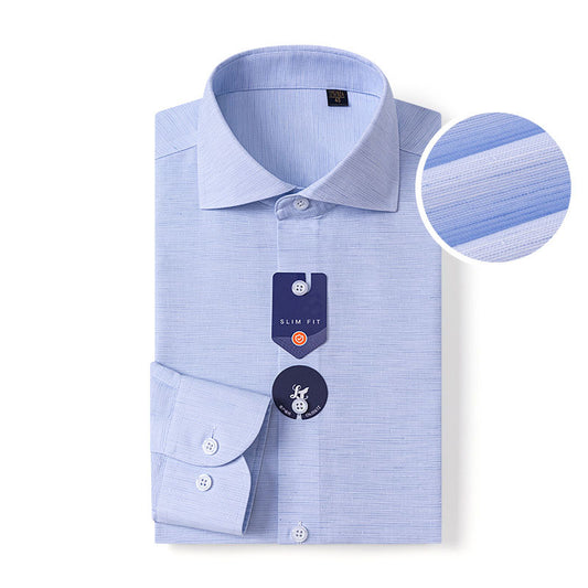 200s Cotton-Linen Non-Iron Lightweight Long-Sleeve Shirt