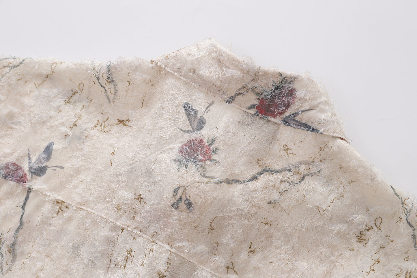 Floral Print Tasselled Shirt