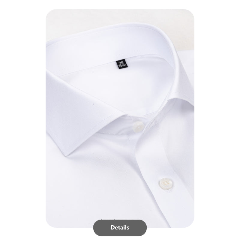 White Cotton Windsor Collar Shirt
