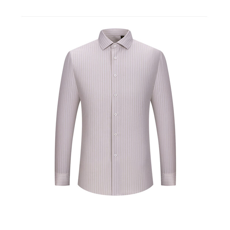 200s Cotton Non-Iron Pinstripe Long-Sleeve Shirt