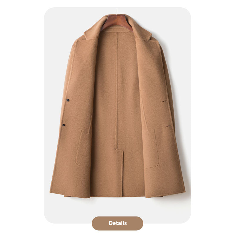 Single-Breasted Wool Coat