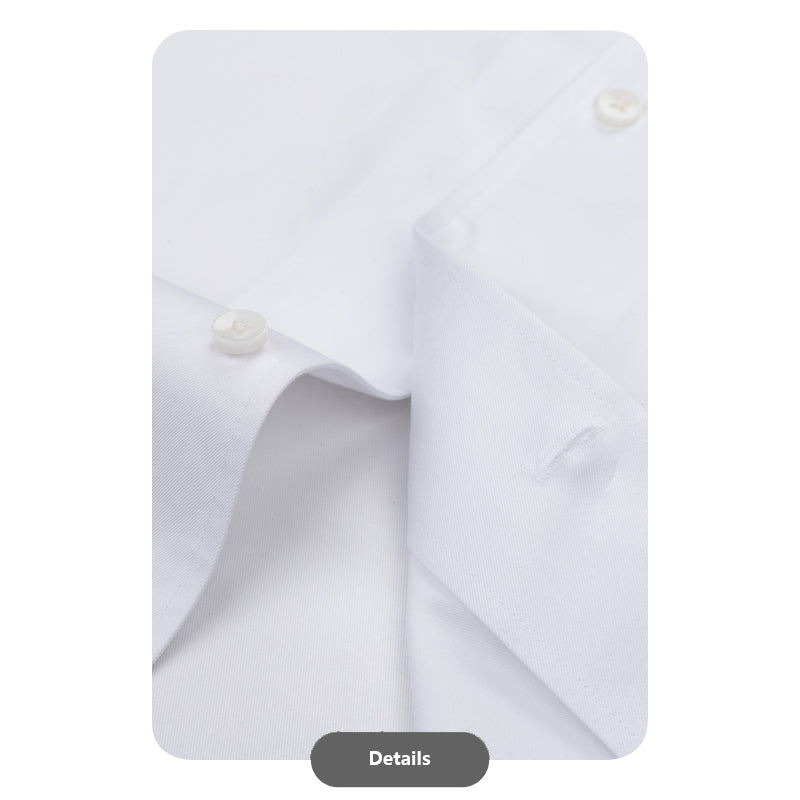 White Cotton One-Piece Collar Shirt