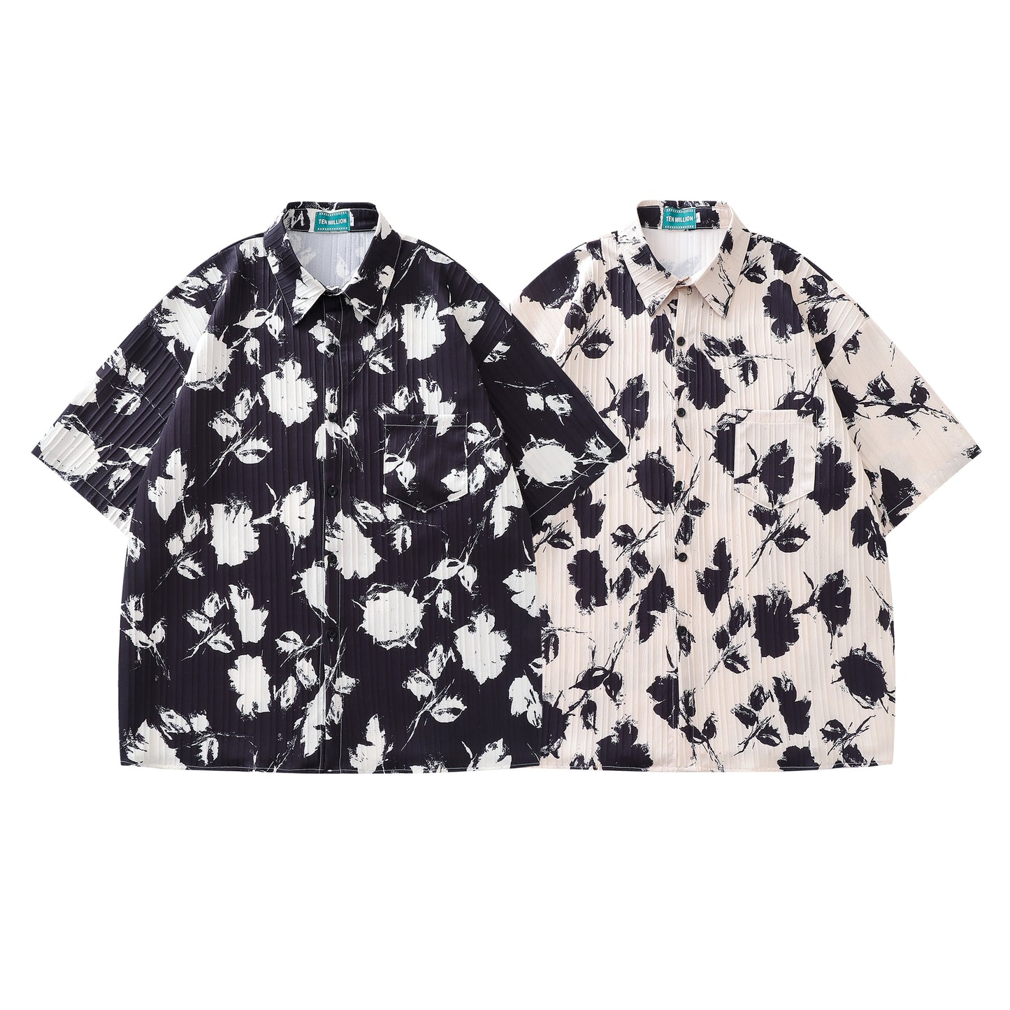 Floral Print Waves Shirt