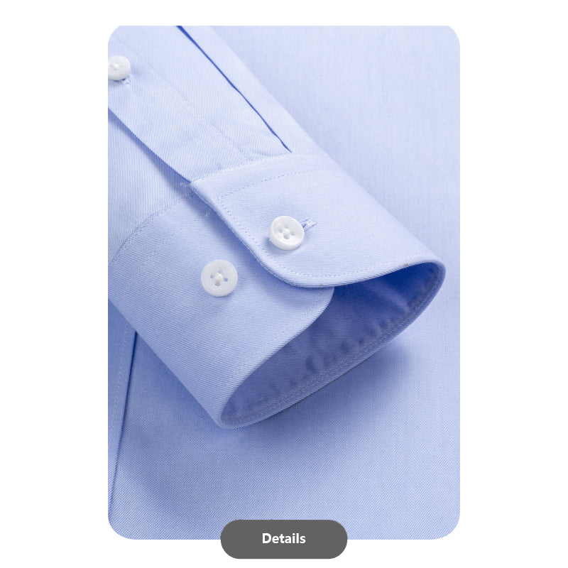 Light Blue Cotton Semi-Spread Collar Shirt