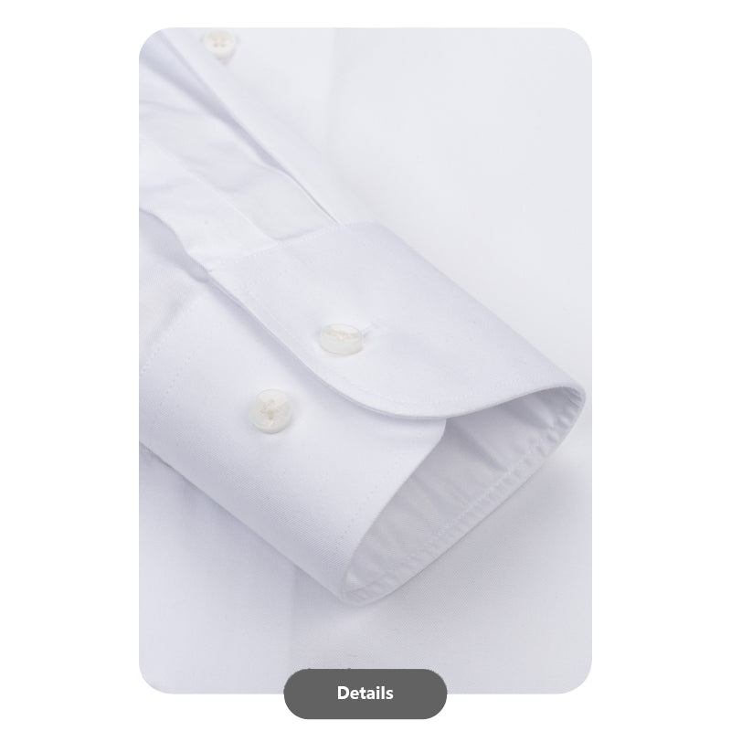 White Cotton One-Piece Collar Shirt