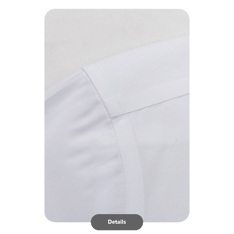 White Cotton One-Piece Collar Shirt