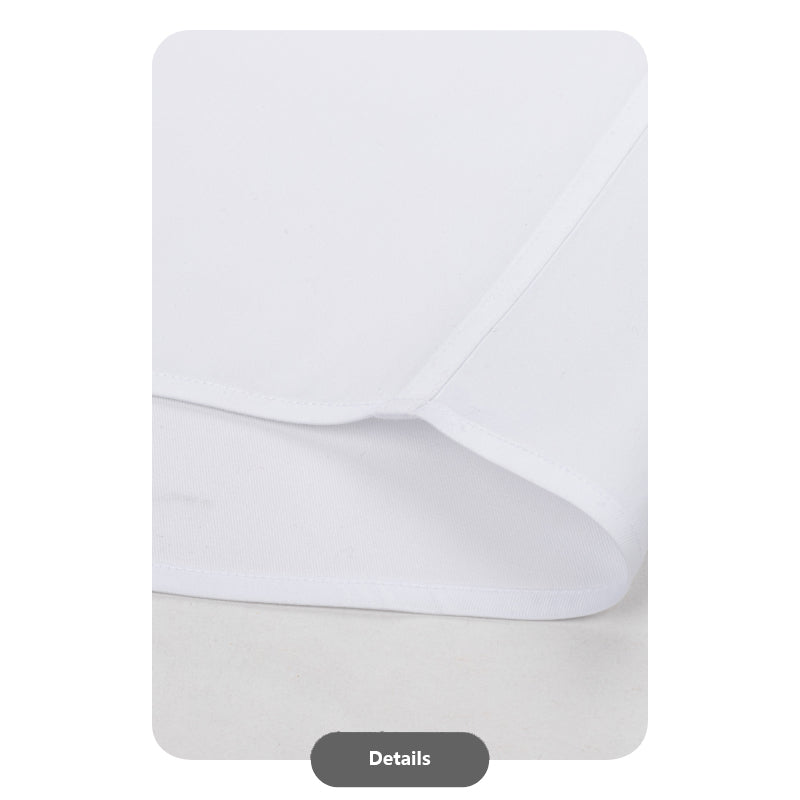 White Cotton One-Piece Collar Shirt