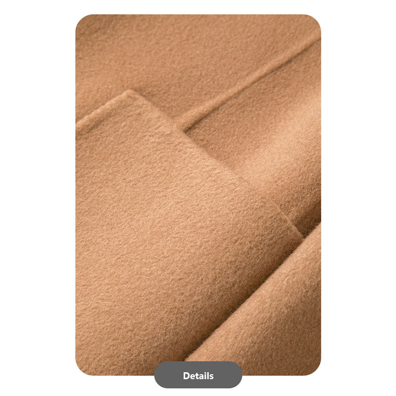 Men’s High-End Double-Faced Wool Cashmere Single-Breasted Coat