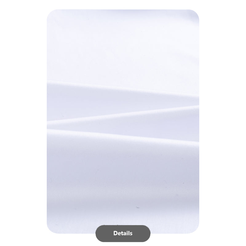 White Cotton Semi-Spread Collar Shirt