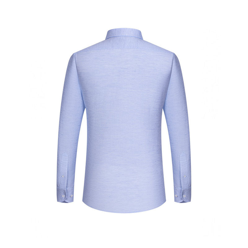 200s Cotton-Linen Non-Iron Lightweight Long-Sleeve Shirt
