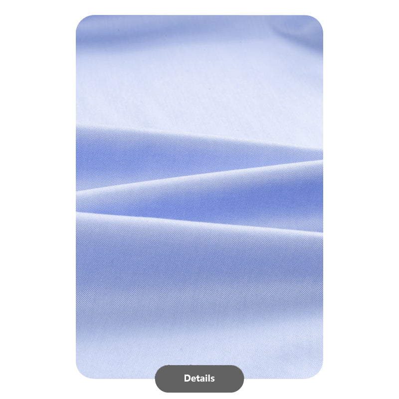 Light Blue Cotton Semi-Spread Collar Shirt