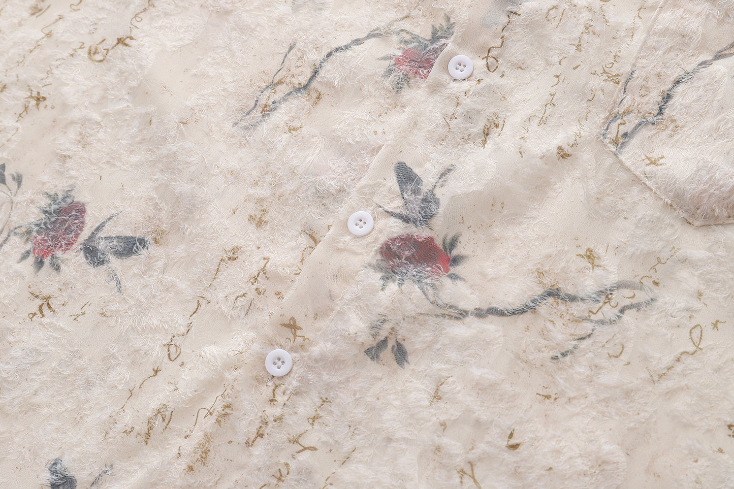 Floral Print Tasselled Shirt