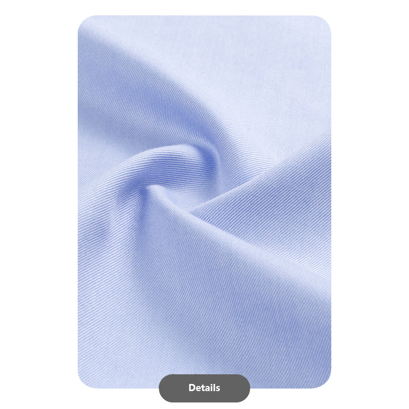 Light Blue Cotton Semi-Spread Collar Shirt