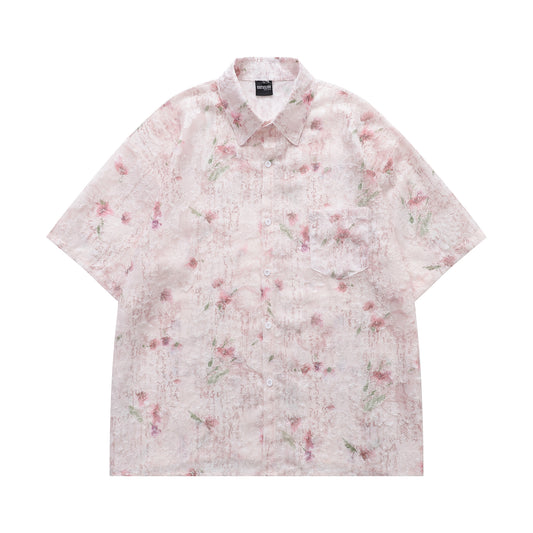 Floral Print Tasselled Shirt