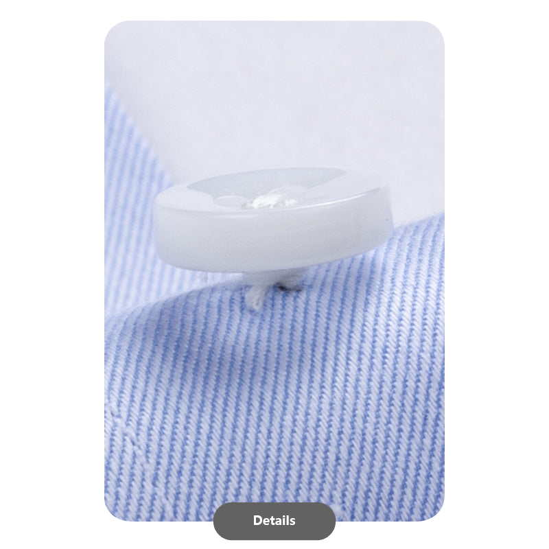 Light Blue Cotton Semi-Spread Collar Shirt