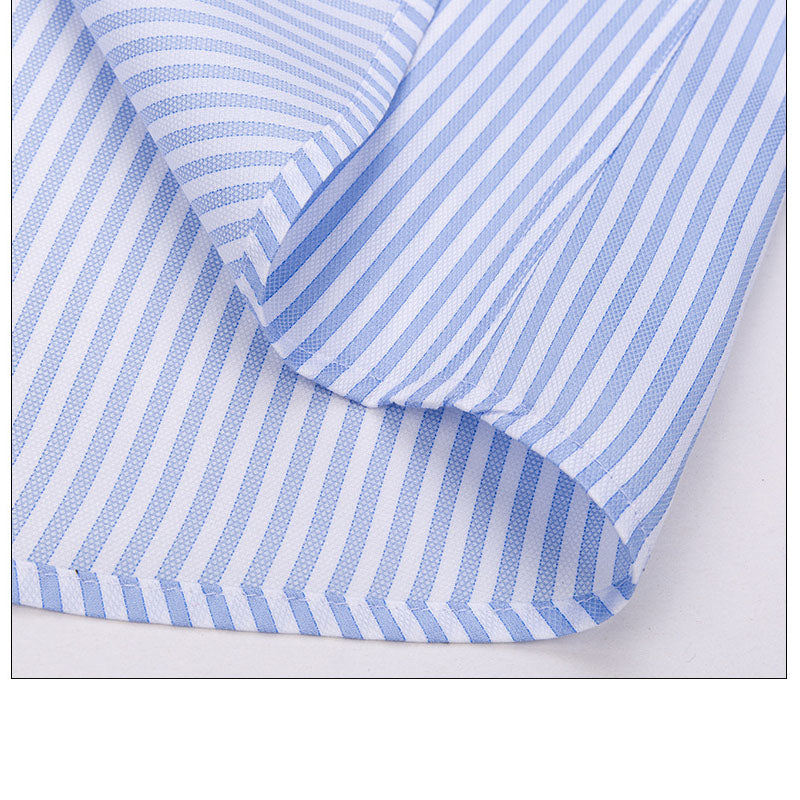 200s Cotton Long-Sleeve Non-Iron Striped Shirt with Windsor Collar