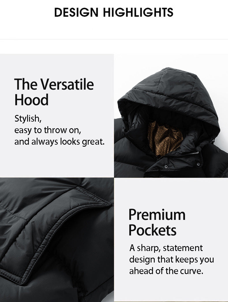 Premium Men's Hooded Padded Jacket | Heavyweight Winter Coat for 2025