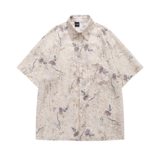 Floral Print Tasselled Shirt