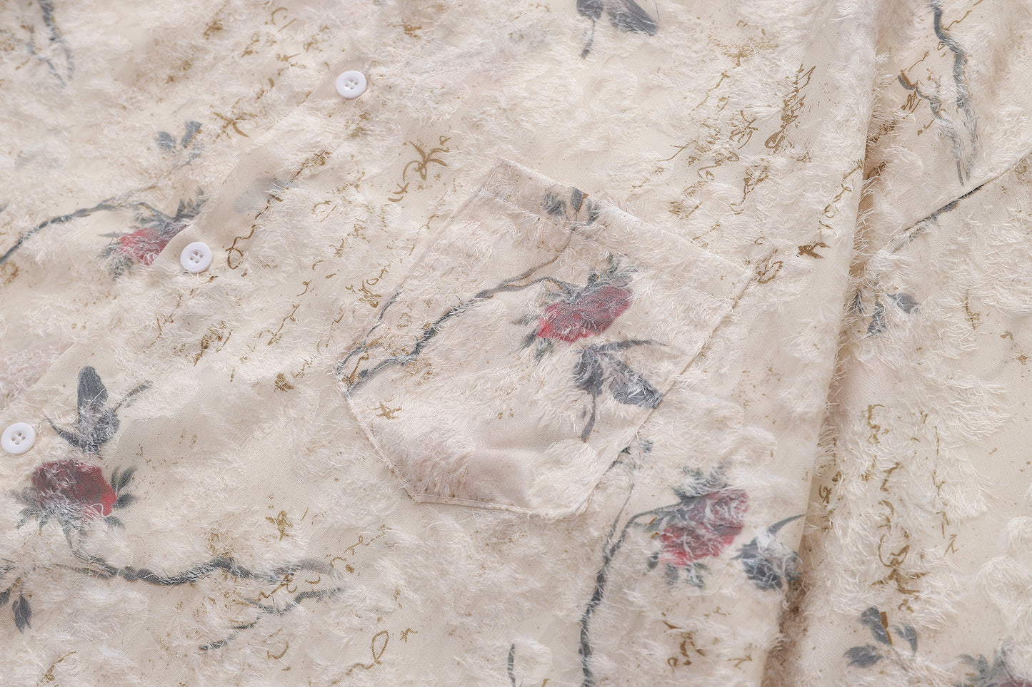 Floral Print Tasselled Shirt