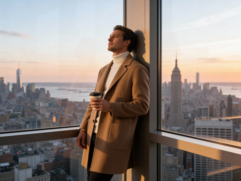 Single-Breasted Wool Coat