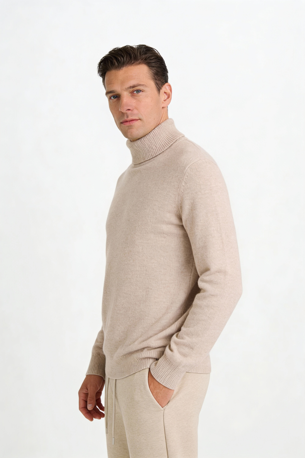 Wool Blend Casual Pants