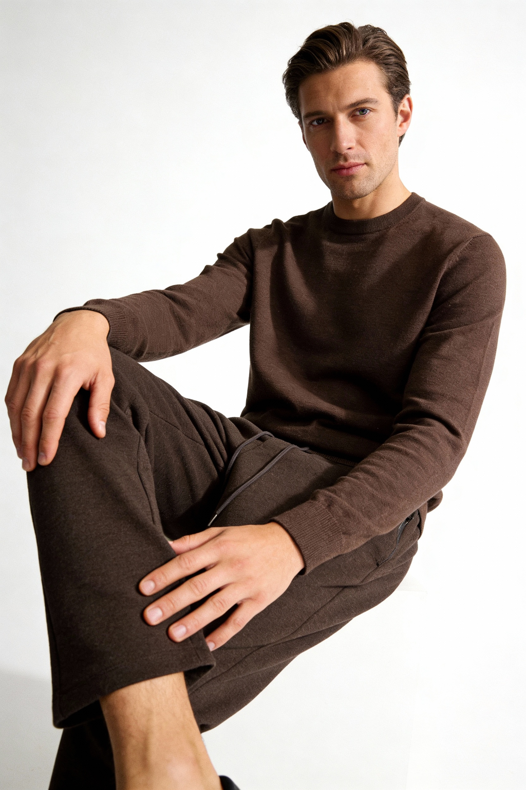 Wool Blend Casual Pants