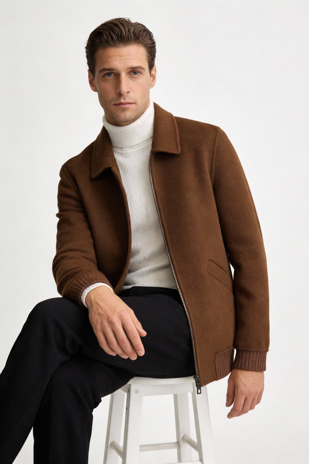 Wool Double-Faced Short Jacket