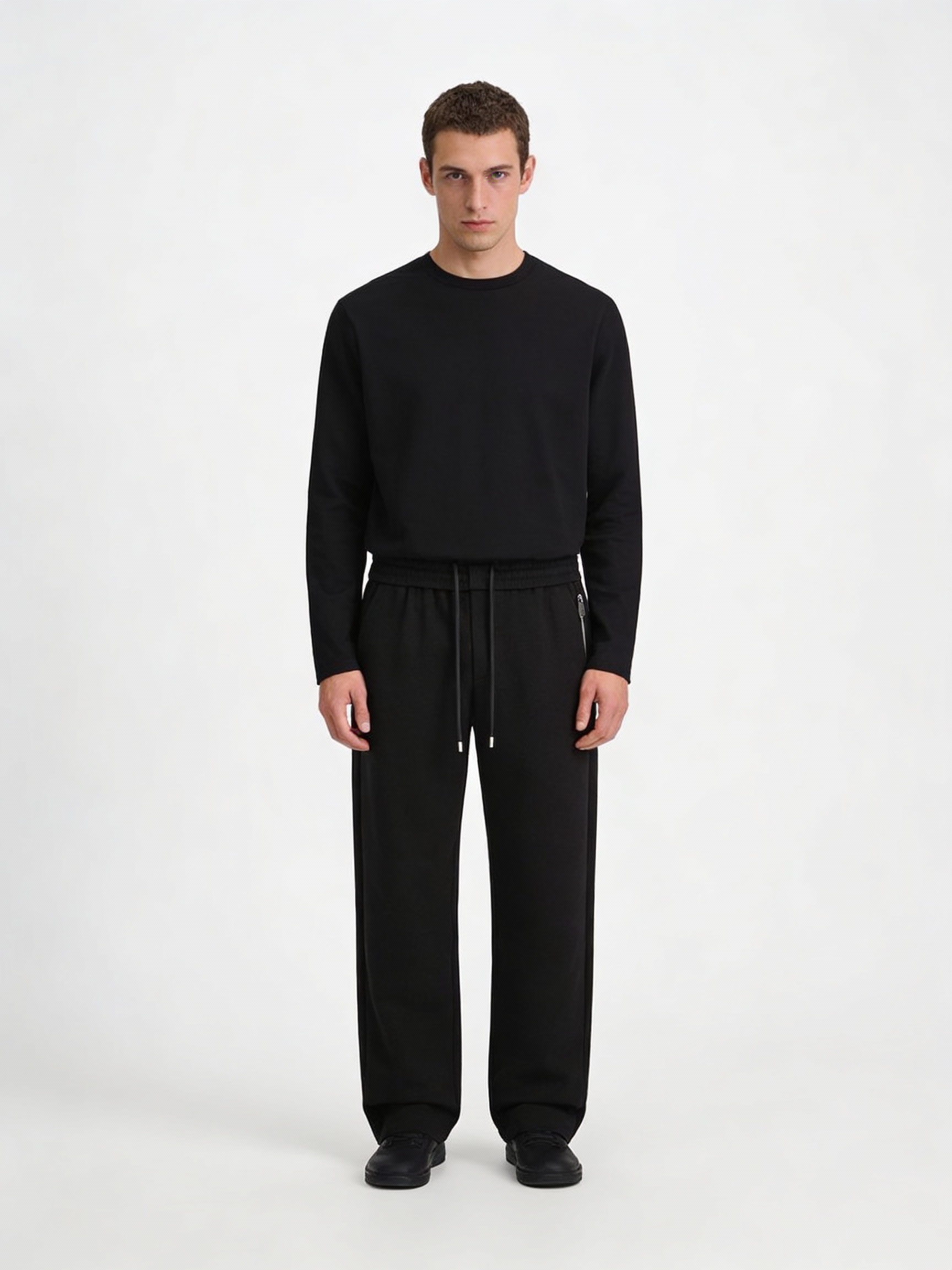 Wool Blend Casual Pants