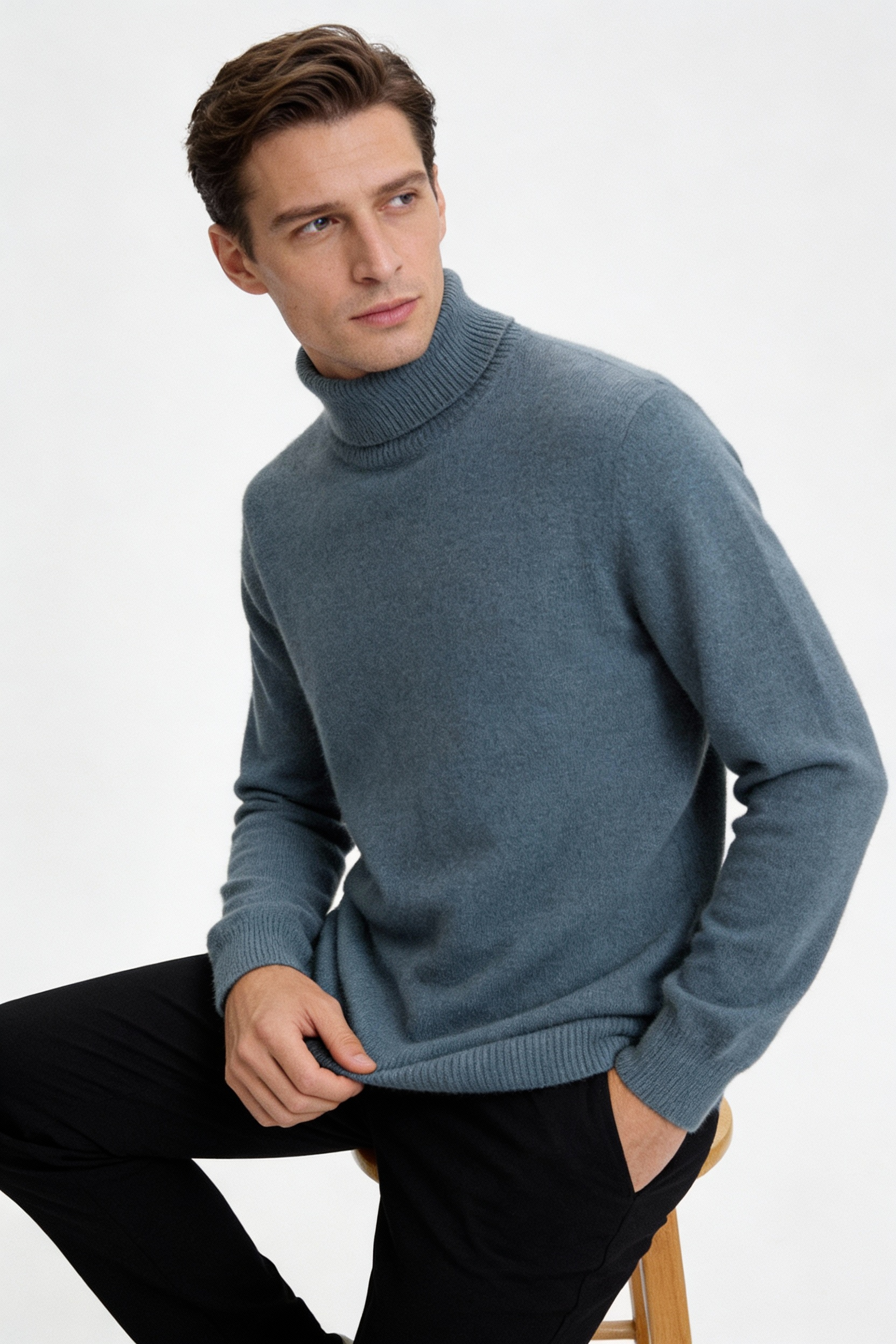 Goat Cashmere Turtleneck Sweater